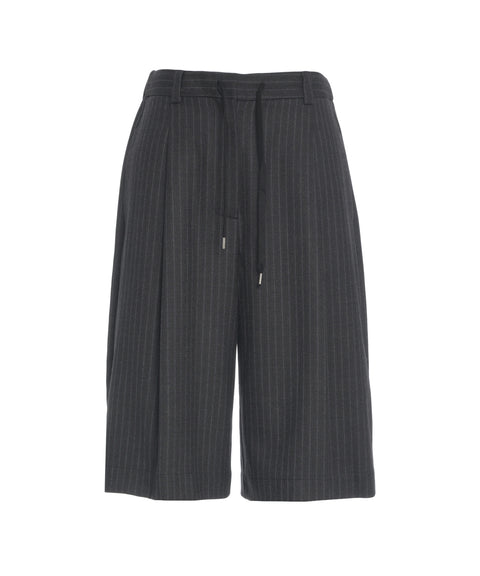 Bermuda shorts with pinstripes
