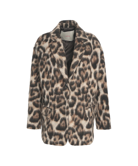 Blazer with animal print