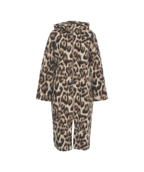 Cappotto con stampa animalier