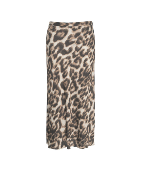 Gonna maxi con stampa animalier