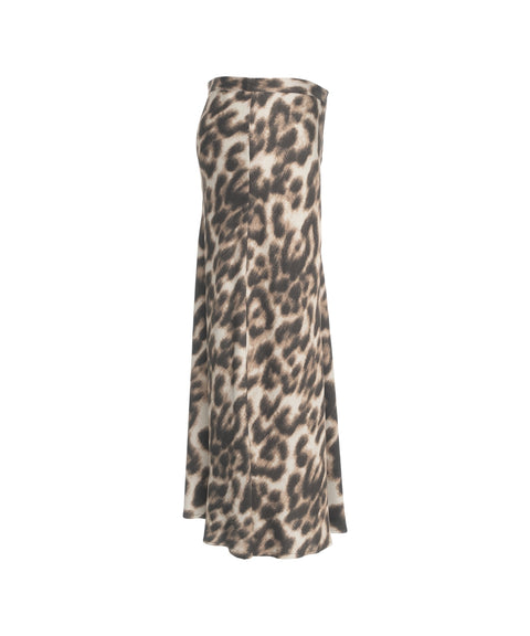 Gonna maxi con stampa animalier