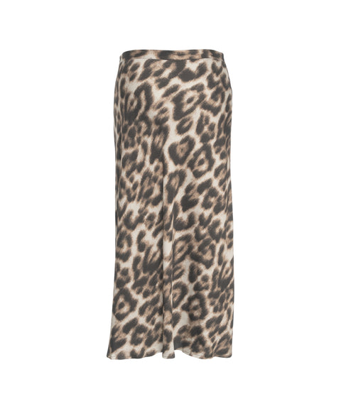 Gonna maxi con stampa animalier