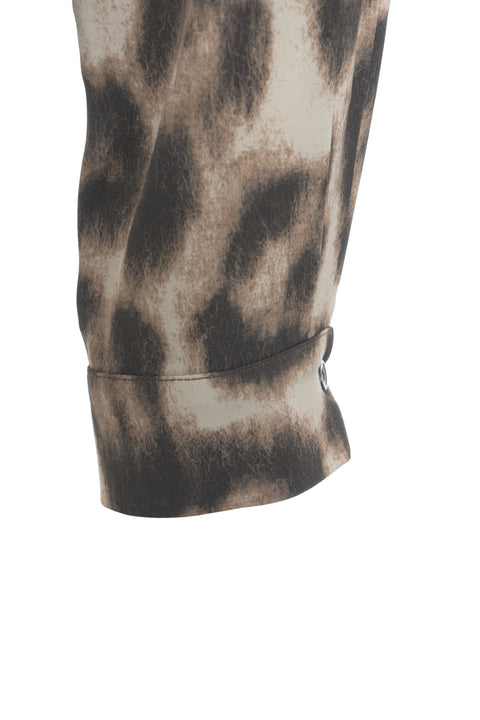 Blusa con stampa animalier