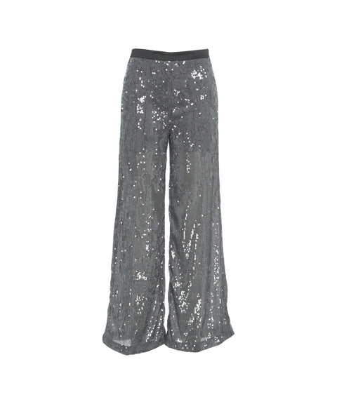 Palazzohose mit Pailletten