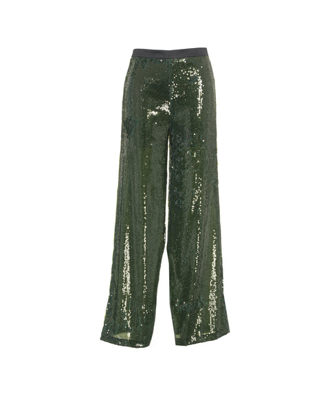 Pantaloni palazzo con paillettes
