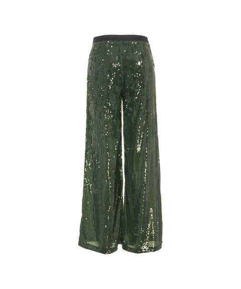 Pantaloni palazzo con paillettes