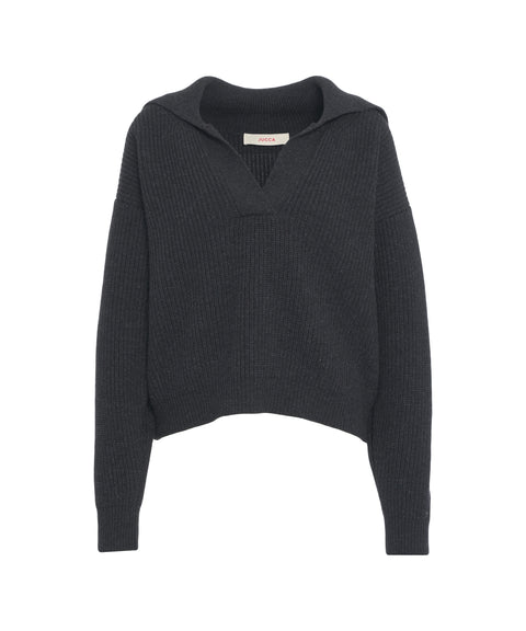 Maglione con colletto polo