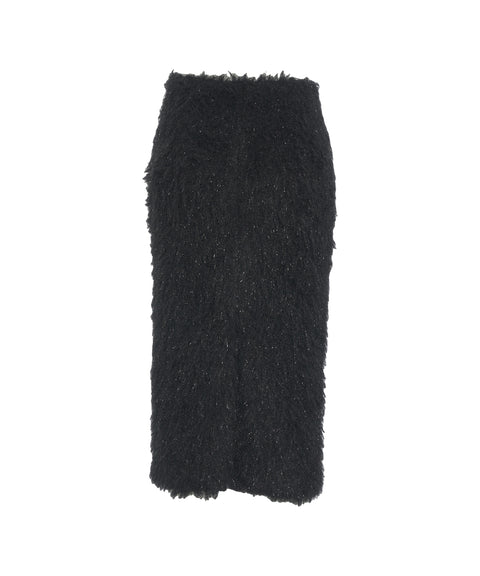 Midirock aus Stricktextil