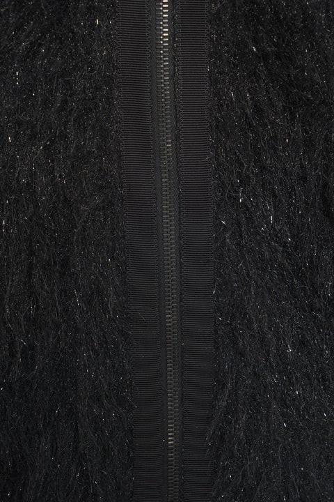 Giacca con cappuccio in ecopelliccia