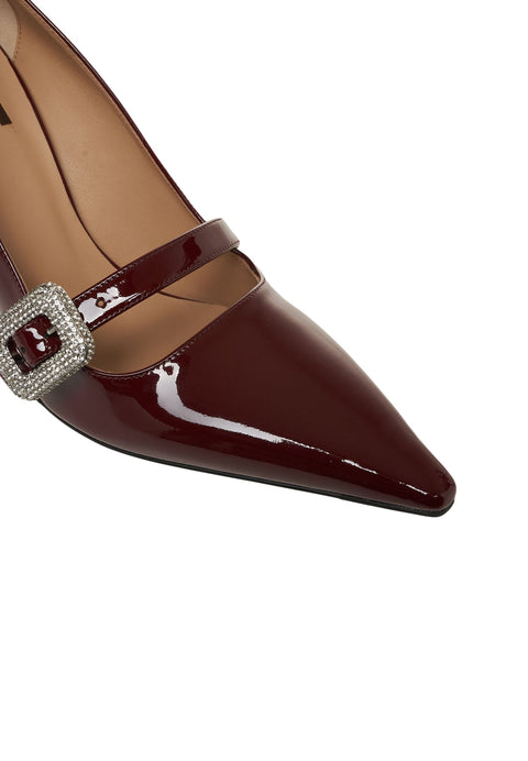 Décolleté in pelle verniciata