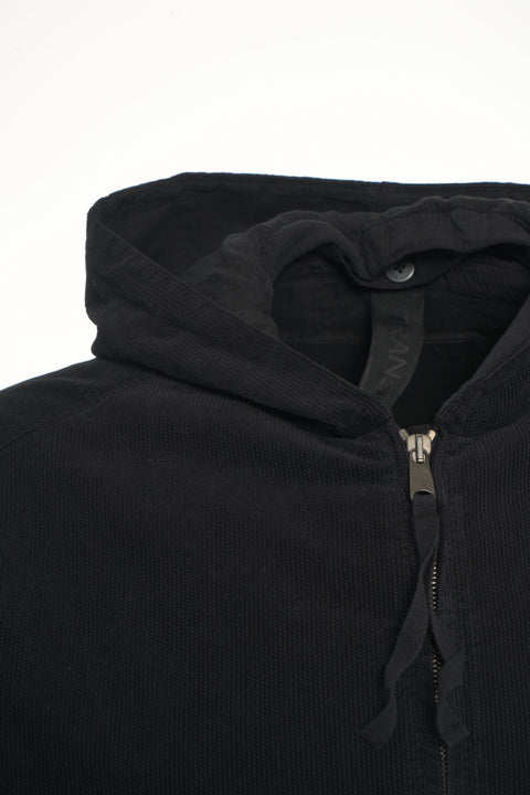 Cordjacke mit Kapuze