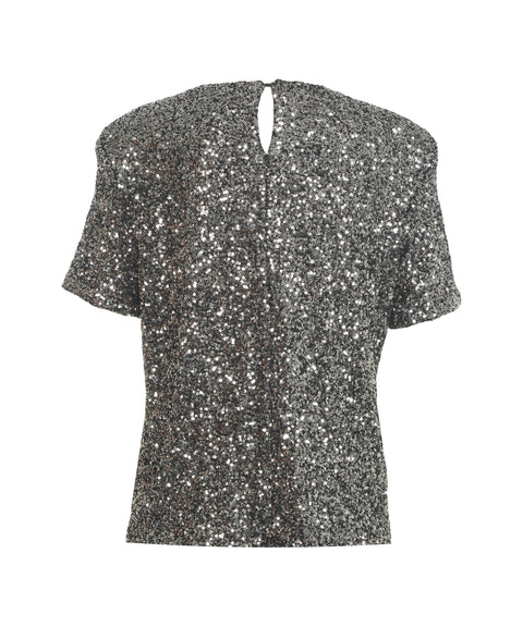 T-Shirt mit Pailletten-Applikation