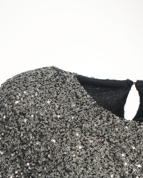 T-Shirt mit Pailletten-Applikation