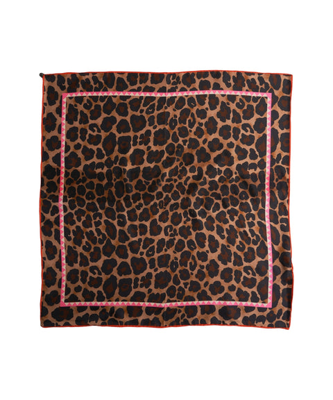 Foulard con stampa animalier