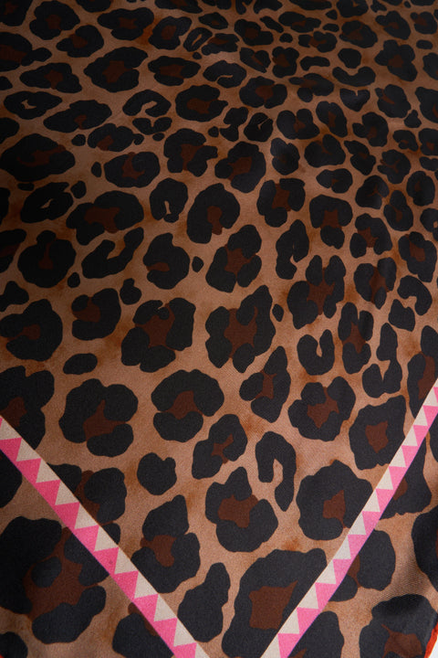 Foulard con stampa animalier