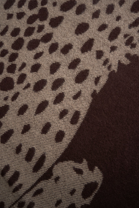 Sciarpa con stampa animalier