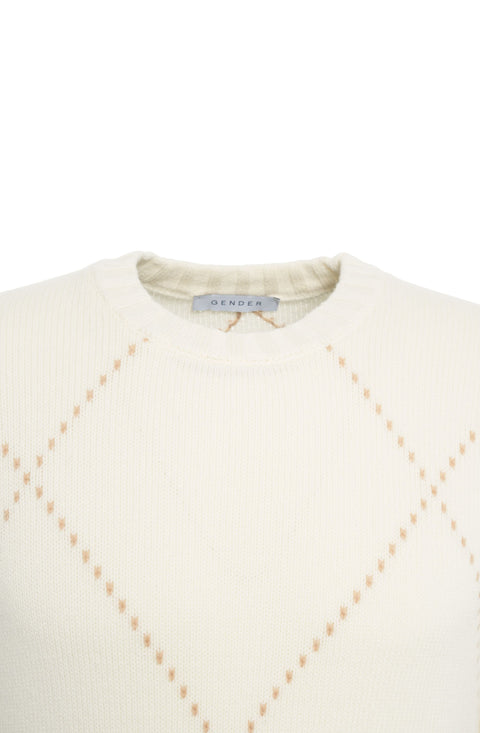 Maglione con motivo a rombi