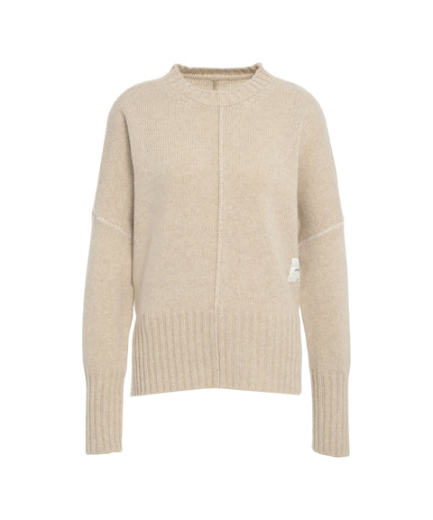 Knit sweater with logo