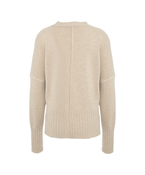 Knit sweater with logo