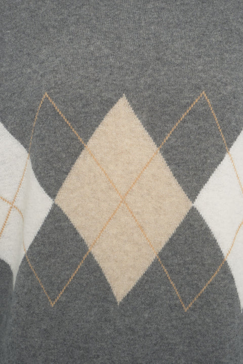 Maglione con motivo a rombi