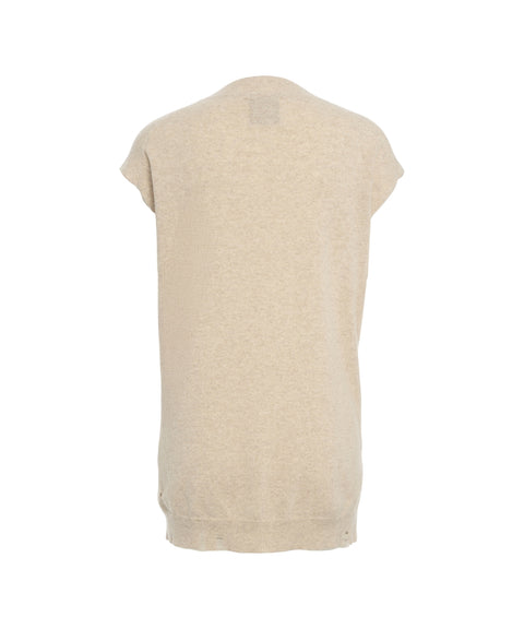 Gilet in maglia con motivo a rombi