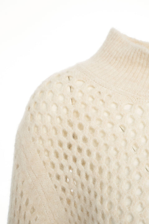 Open knit sweater