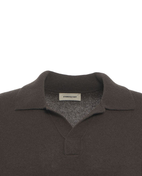 Maglione con colletto polo