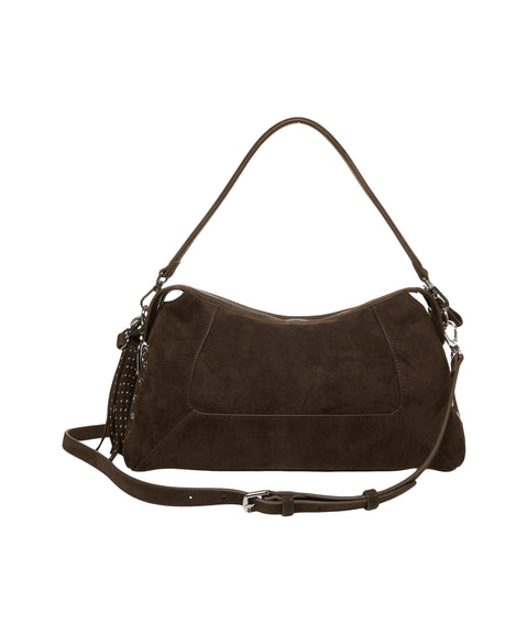Borsa a spalla in eco suede