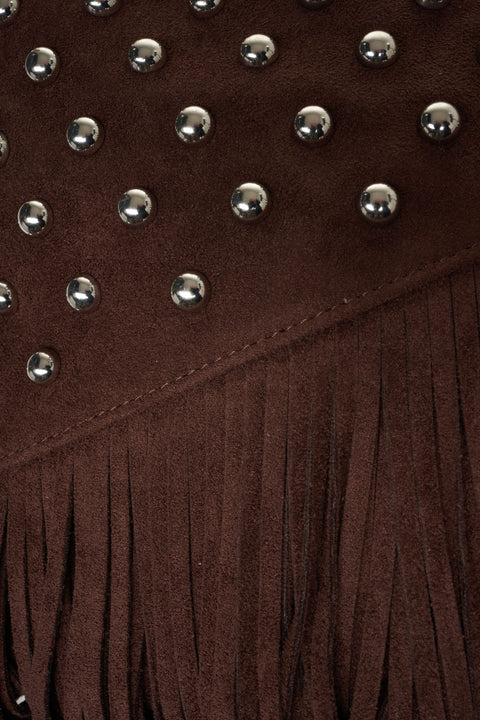 Schultertasche mit Fransen