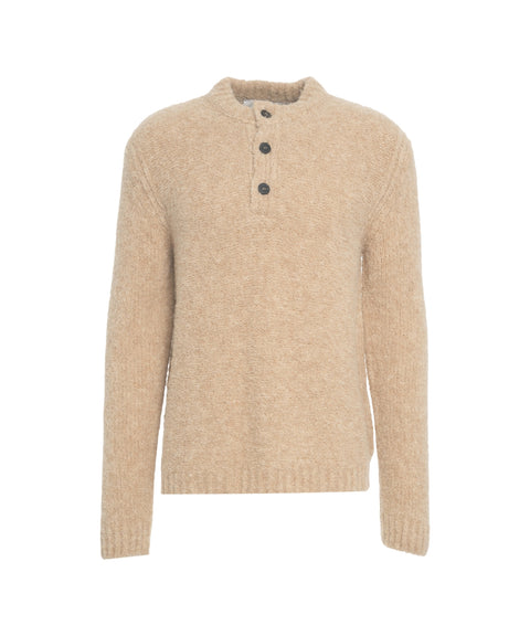 Maglione in maglia con collo in piedi