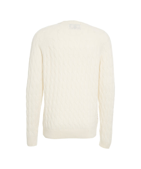 Maglione con motivo a trecce