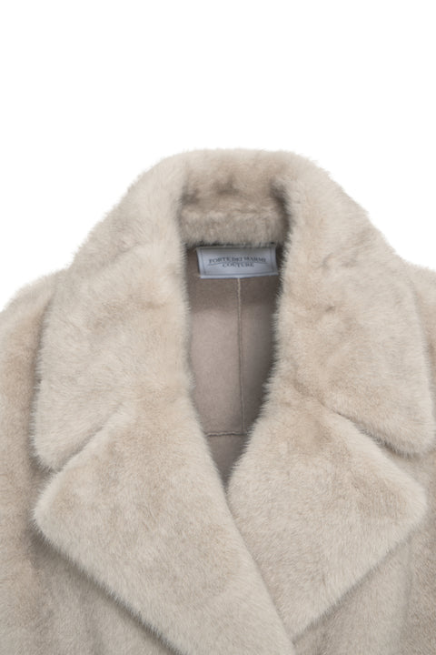 Cappotto corto in ecopelliccia