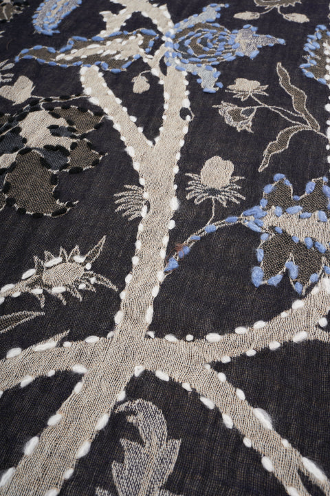 Sciarpa con motivo floreale