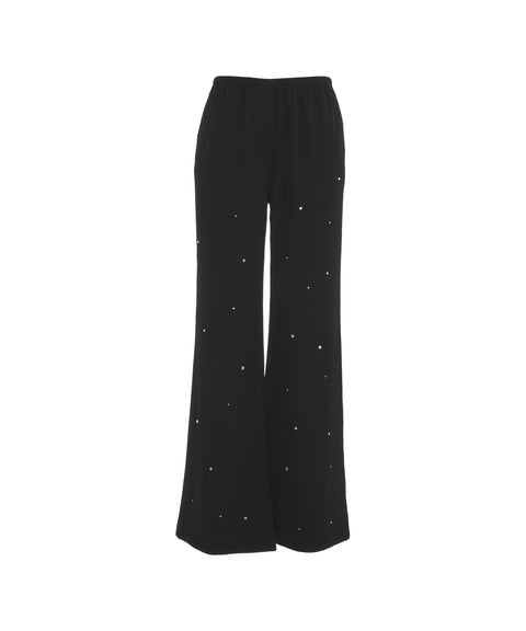 Pantaloni palazzo con strass 'Cosmo'