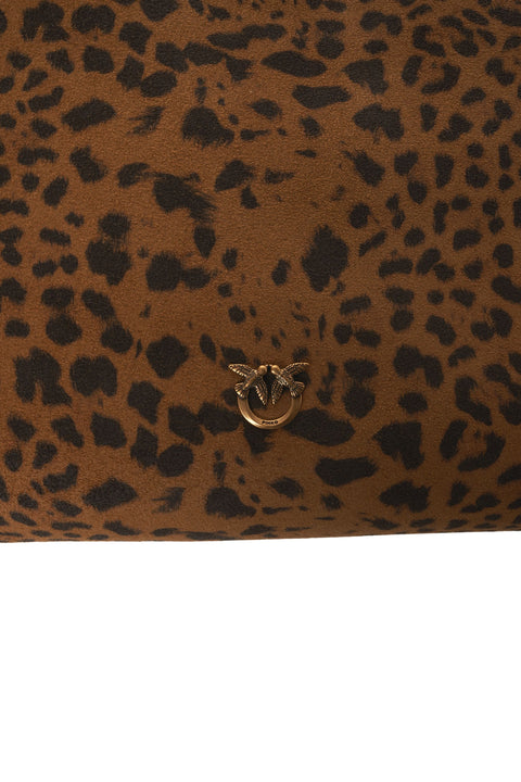 Mini Clutch mit Animal-Print