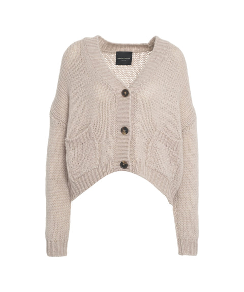 Cardigan in maglia con scollo a V