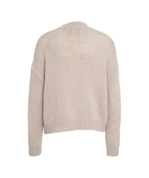 Cardigan in maglia con scollo a V