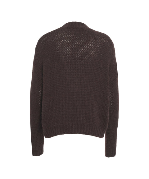 Cardigan in maglia con scollo a V