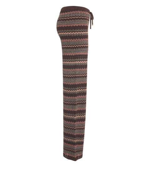 Knit pants with lurex details