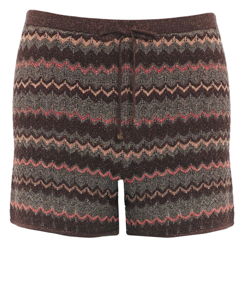 Knit shorts with lurex details