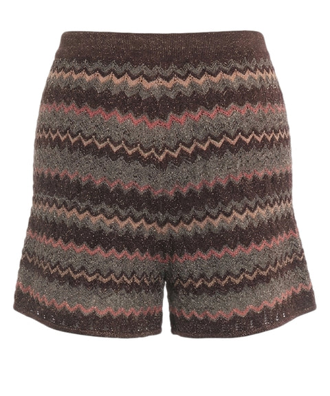 Knit shorts with lurex details