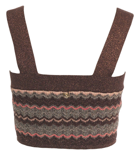 Knit top with lurex details