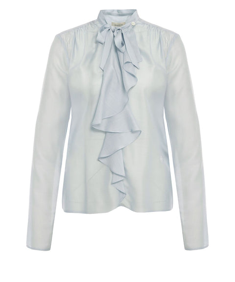 Blusa con collo a fiocco