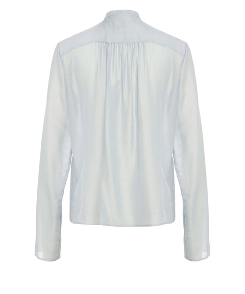 Blusa con collo a fiocco