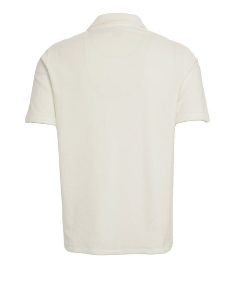 Cotton blend skipper polo shirt