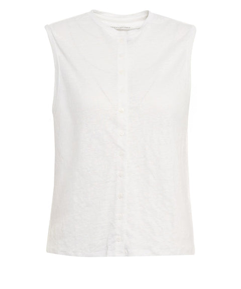 Top aus Leinengemisch