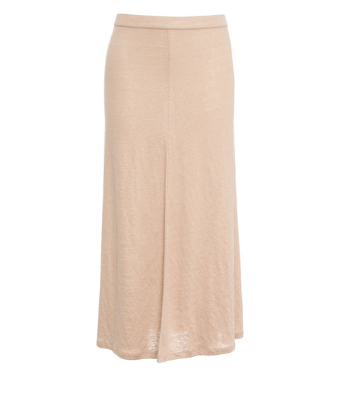 Midirock aus Leinengemisch