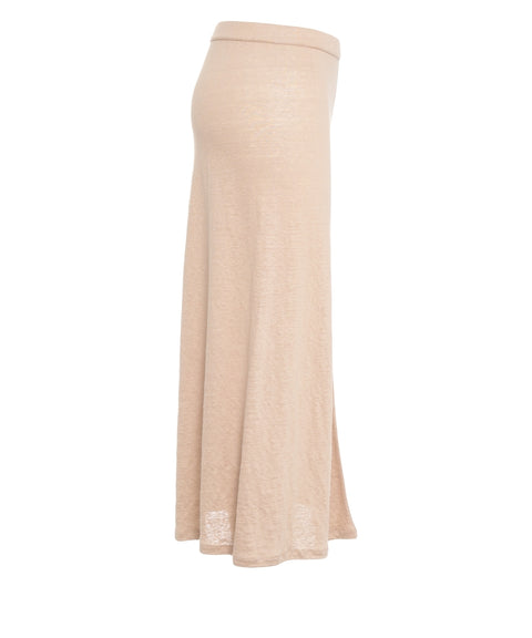 Midirock aus Leinengemisch