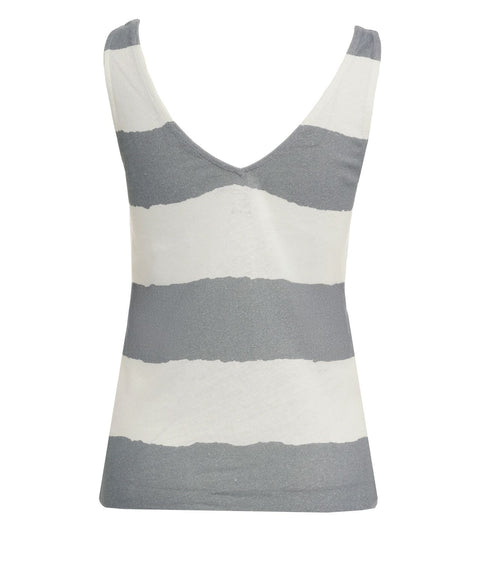 Cotton and linen blend top