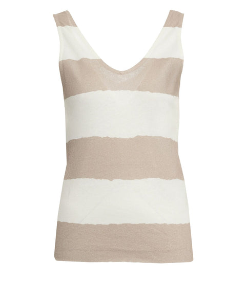 Cotton and linen blend top